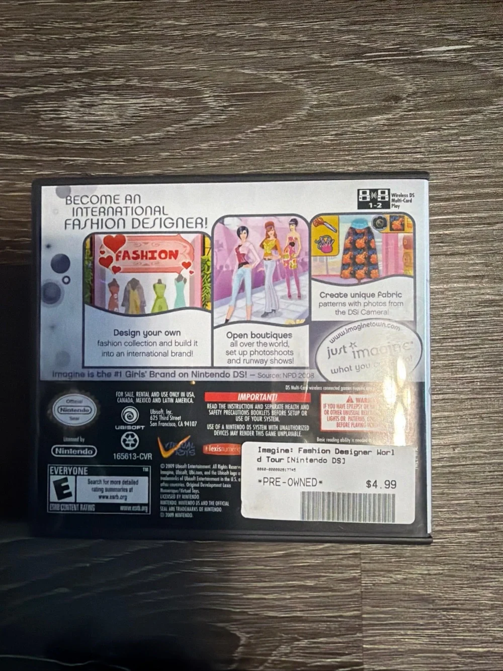 Imagine Fashion Designer World Tour - Purple Nintendo DS Game